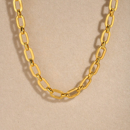 Lily Chunky Paperclip Chain Necklace